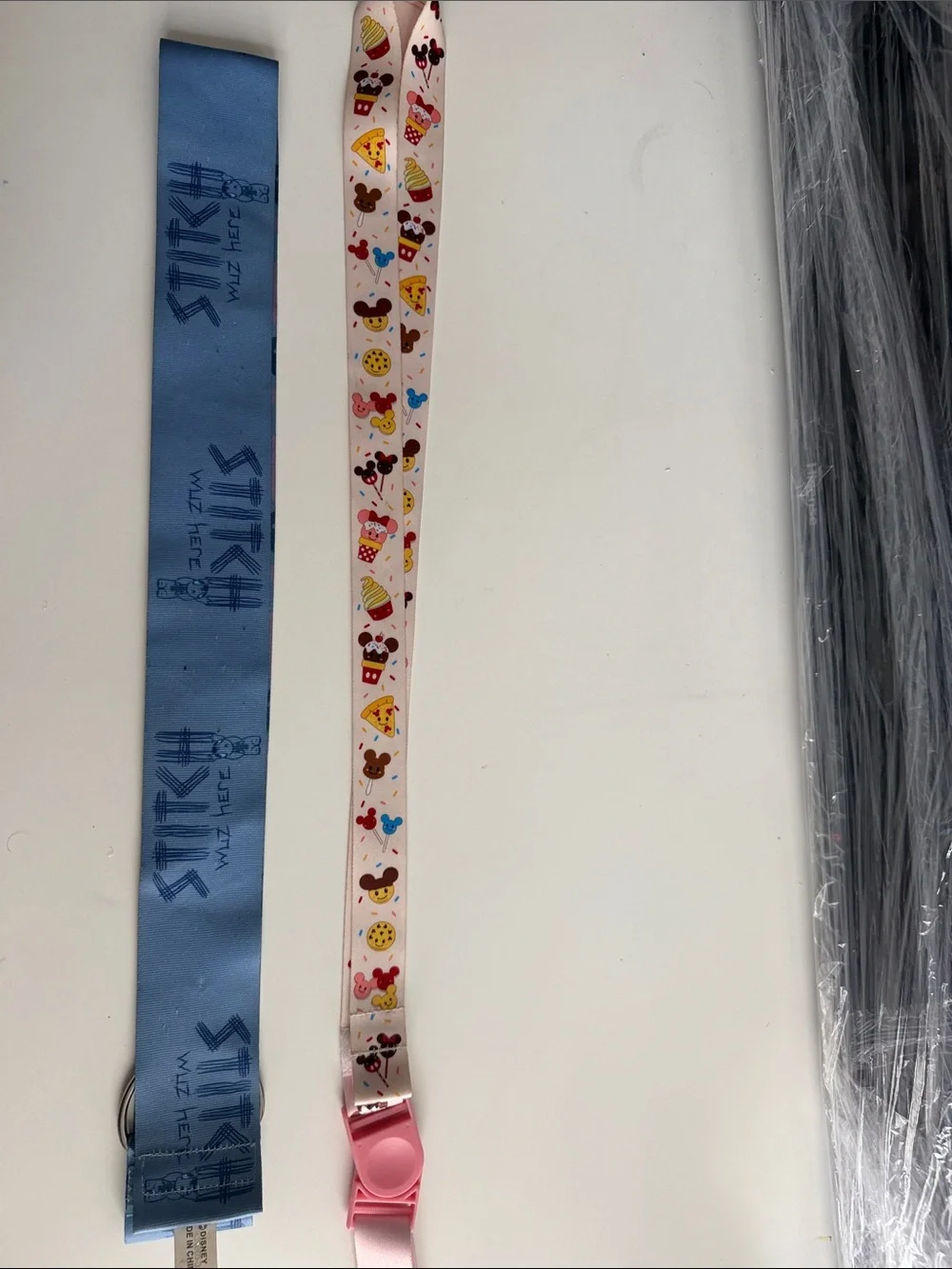 Disney Pin Lanyard (2 of them) Lilo and Stitch and a Snack Themed Lanyard!